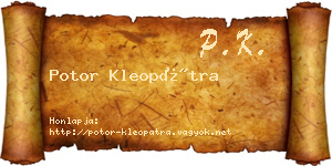 Potor Kleopátra névjegykártya